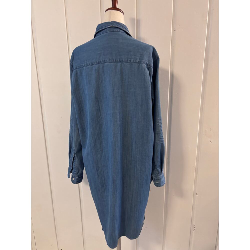 Frank & Eileen Blue Chambray Shirt Dress Medium - Picture 8 of 14